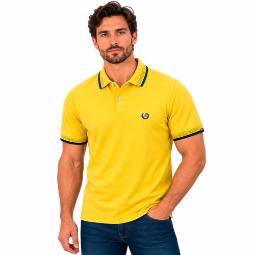 Polo Jacquard Amarillo