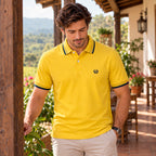 Polo Jacquard Amarillo