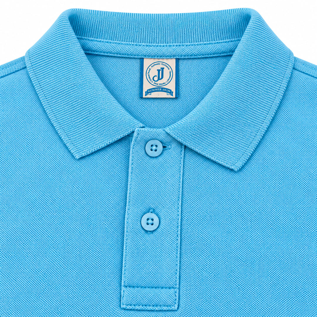 Polo Piqué Azul Agua