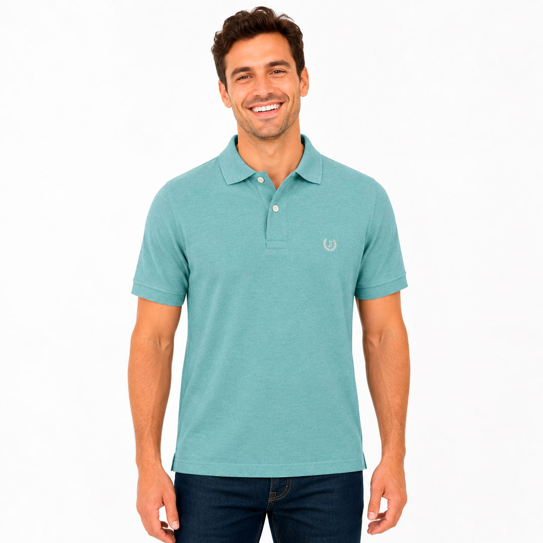 Polo Piqué Azul Jaspe