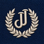 Polo Jacquard Azul Oscuro