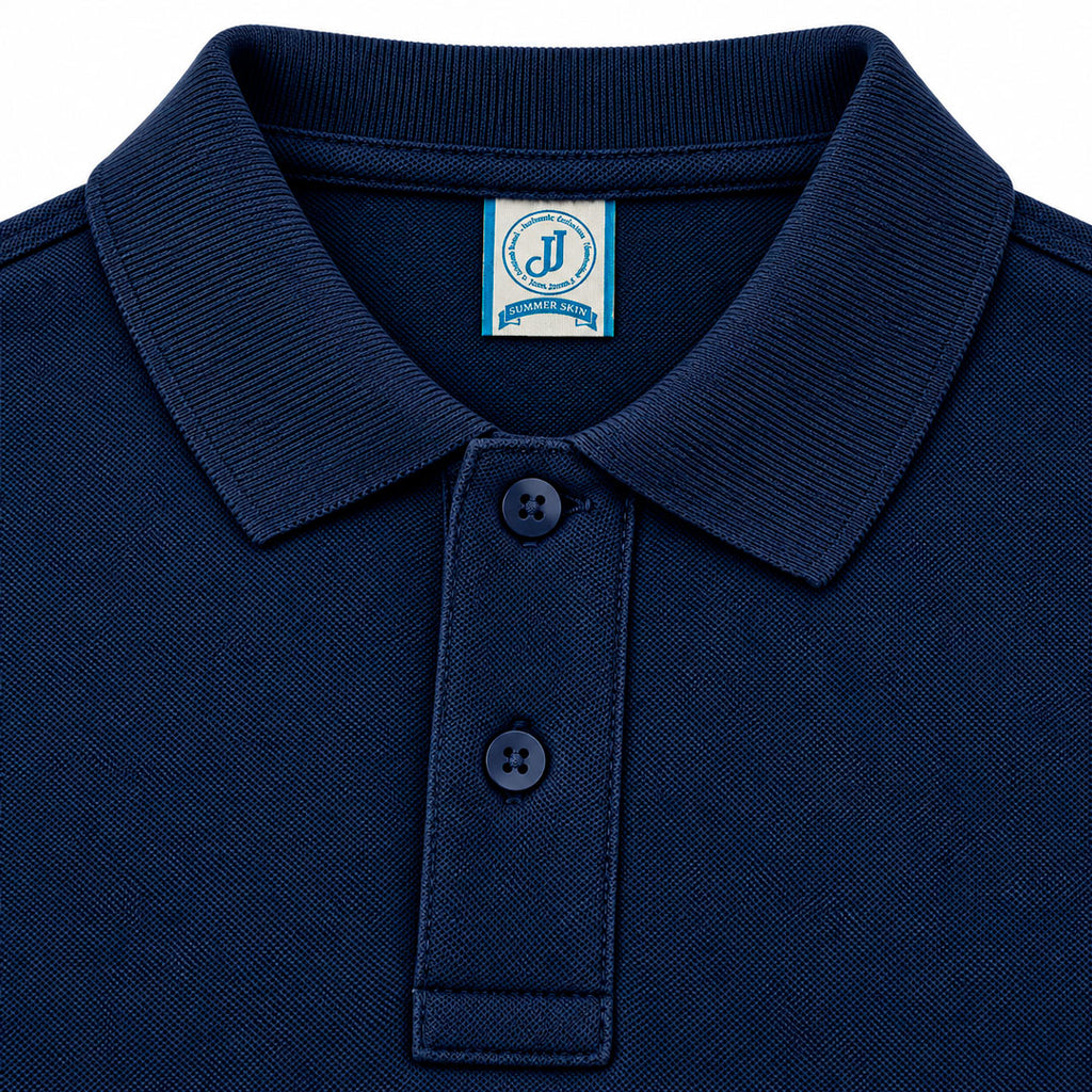 Polo Piqué Azul Oscuro