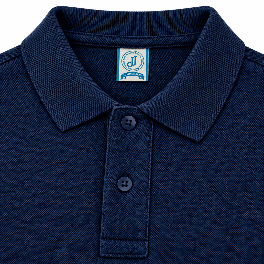 Polo Piqué Azul Oscuro