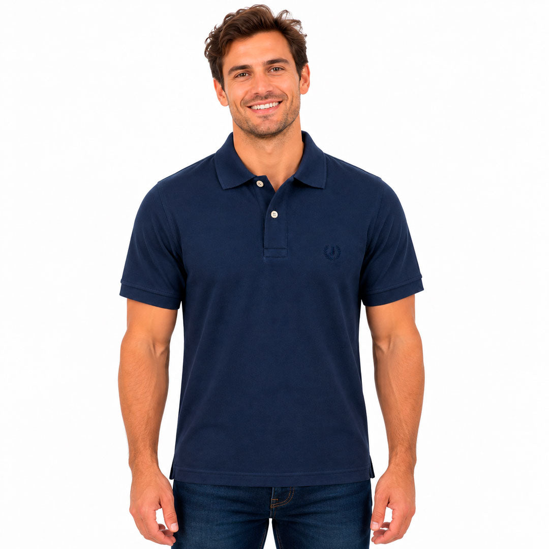 Polo Piqué Azul Oscuro