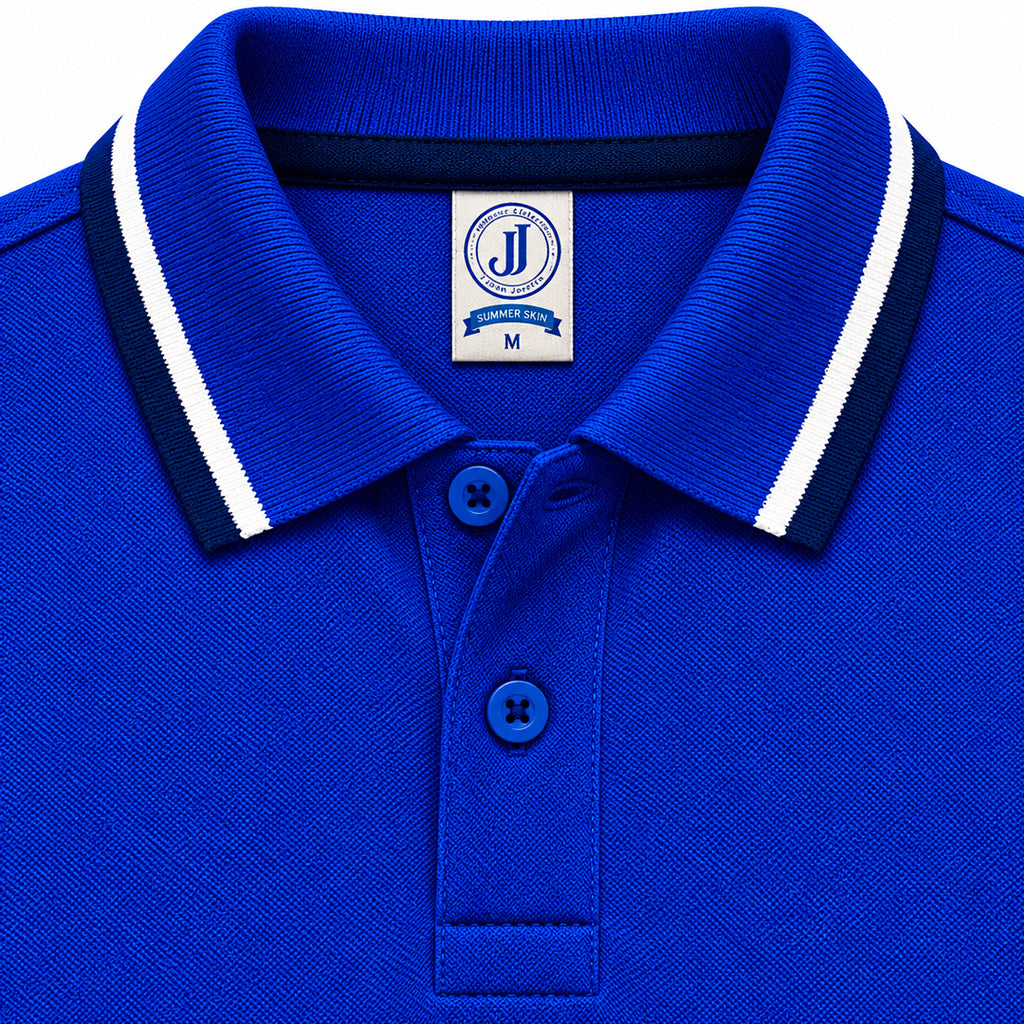 Polo Jacquard Azul Rey