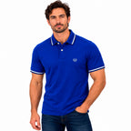 Polo Jacquard Azul Rey