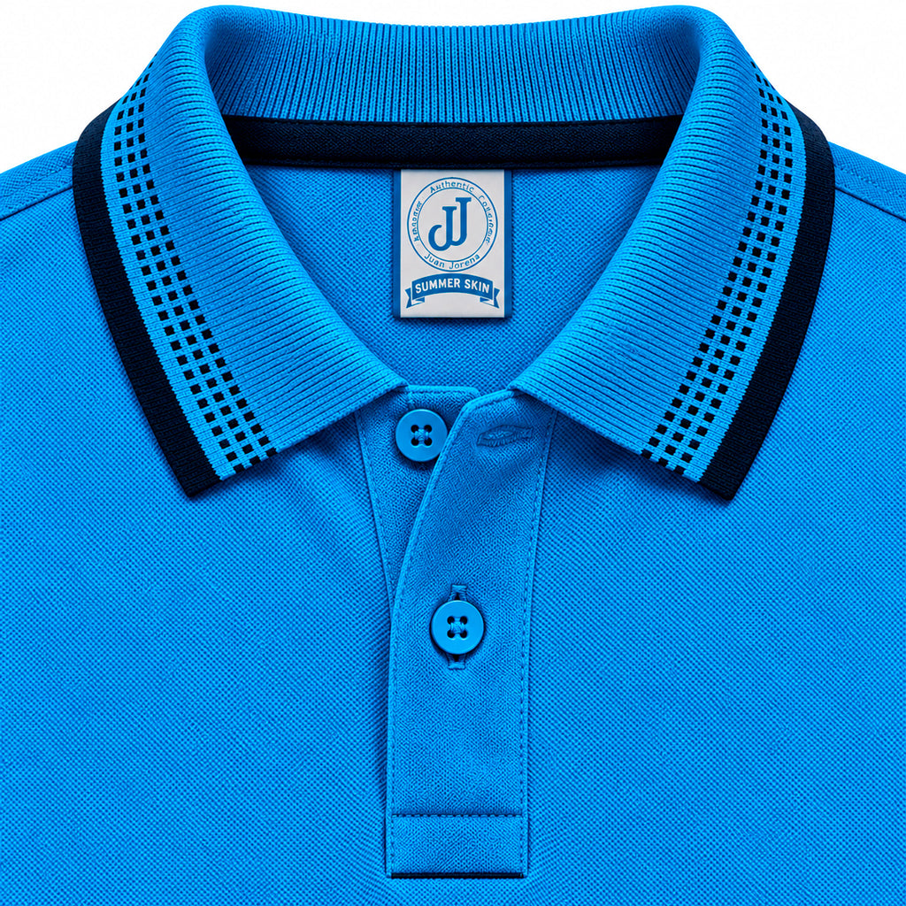 Polo Jacquard Azul Royal