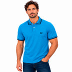 Polo Jacquard Azul Royal