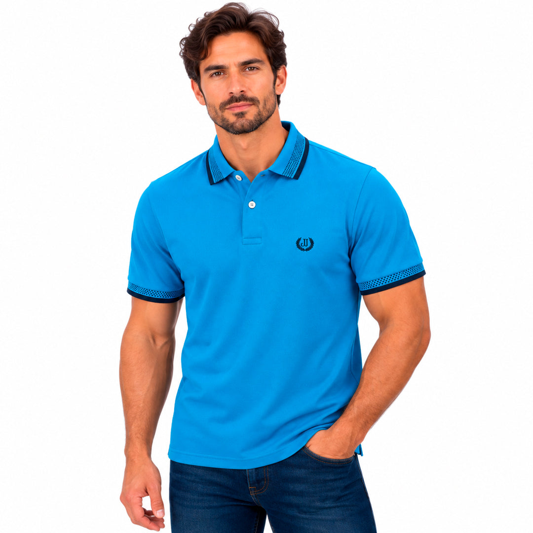 Polo Jacquard Azul Royal