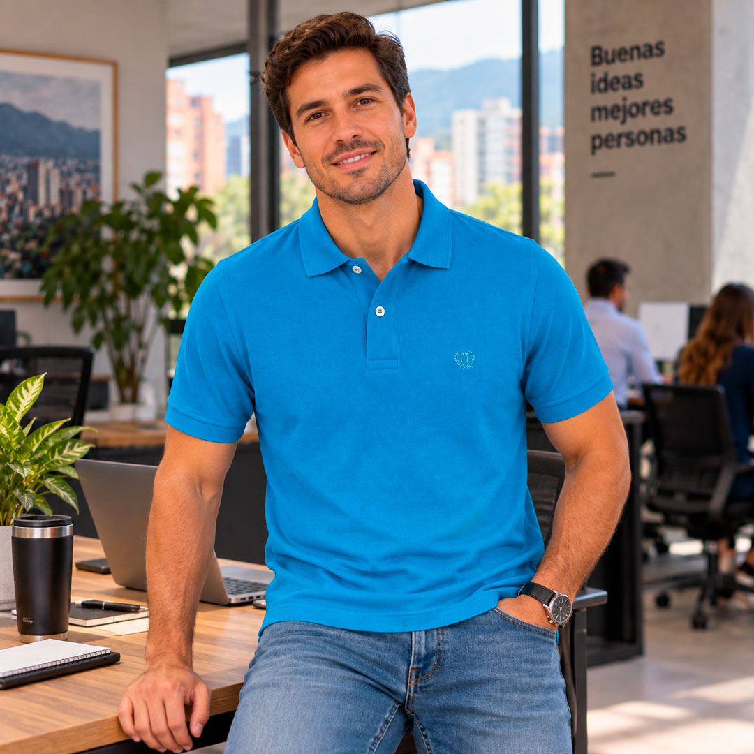 Polo Piqué Azul Royal