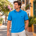 Polo Jacquard Azul Royal