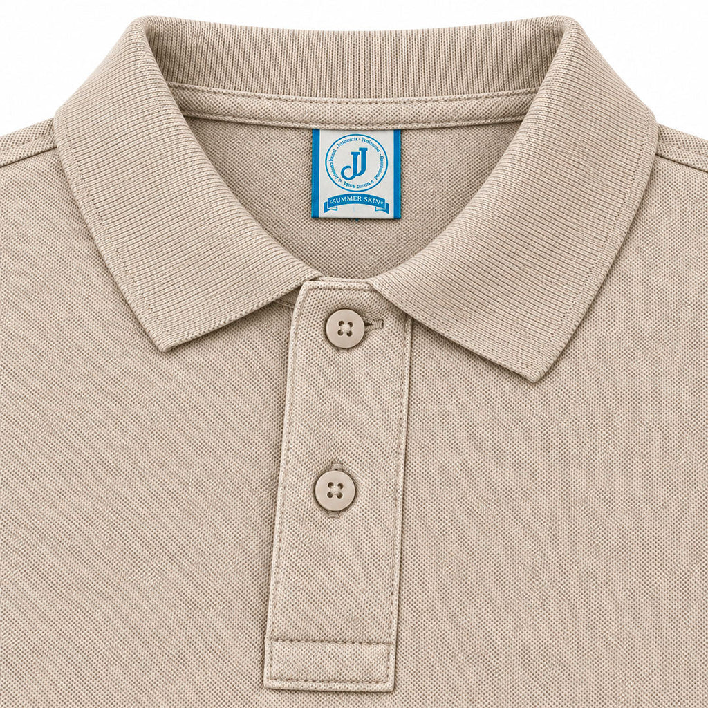 Polo Piqué Beige-Jaspe