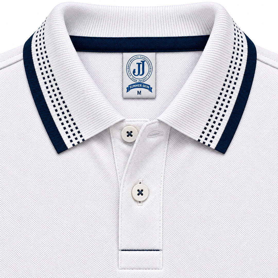 Polo Jacquard Blanco