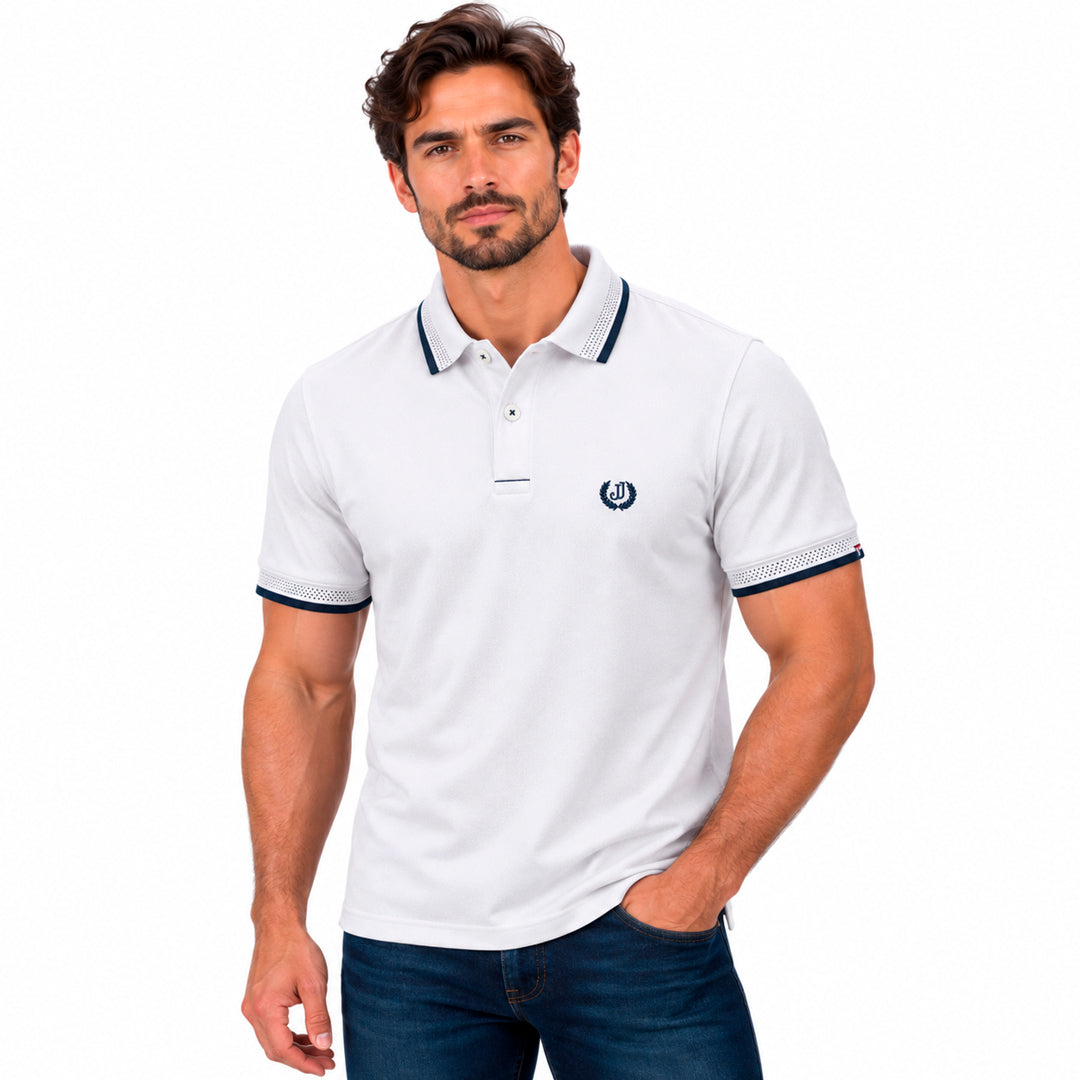Polo Jacquard Blanco