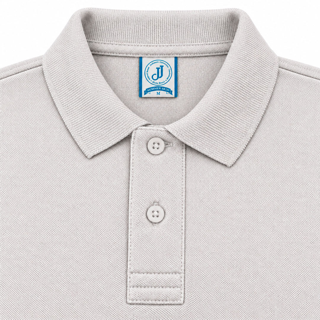 Polo Piqué Blanco Jaspe