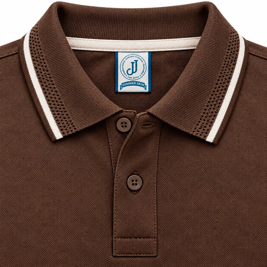 Polo Jacquard Café