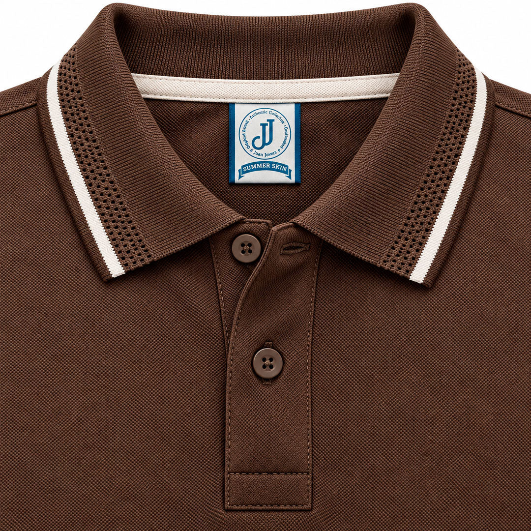 Polo Jacquard Café