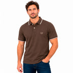 Polo Jacquard Café