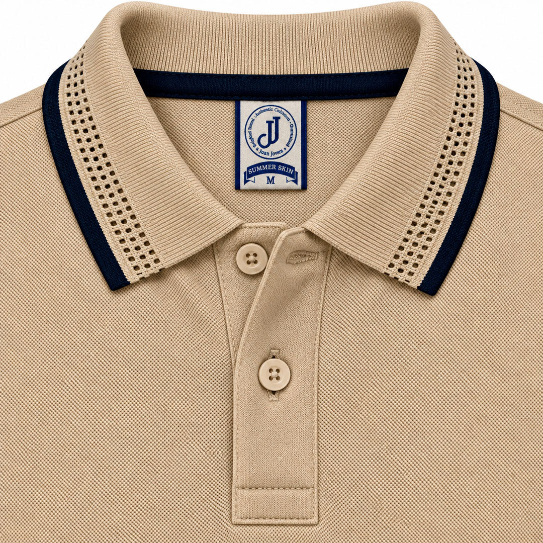 Polo Jacquard Camel