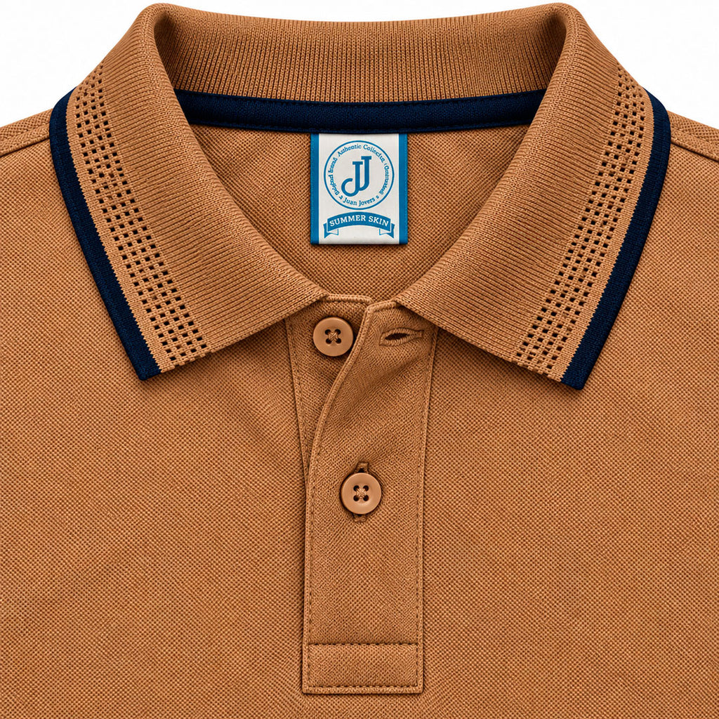Polo Jacquard Chocolate