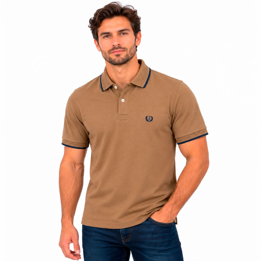 Polo Jacquard Chocolate