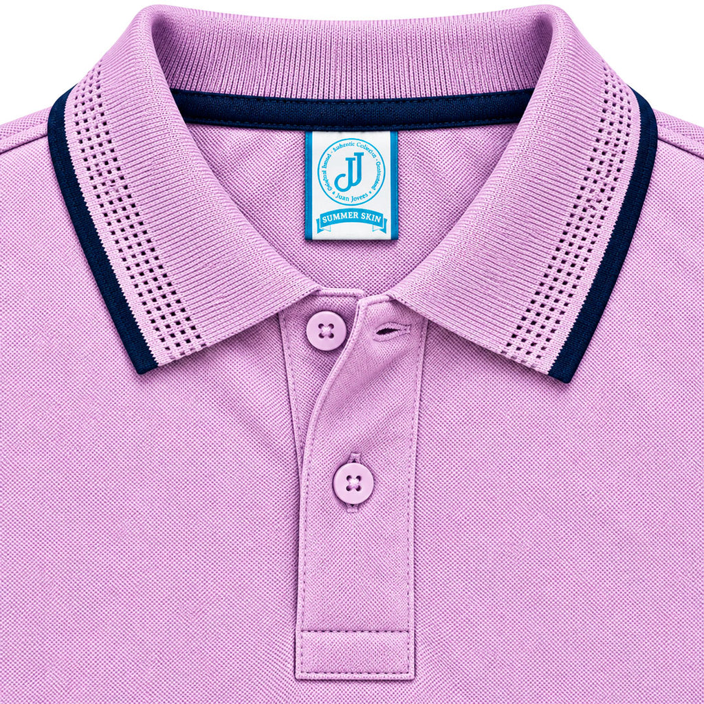 Polo Jacquard Lila