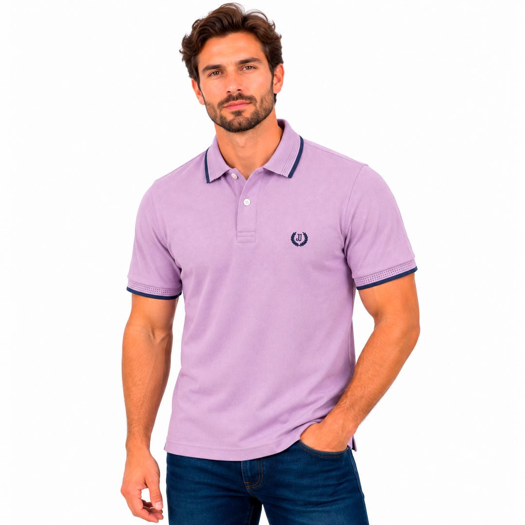 Polo Jacquard Lila
