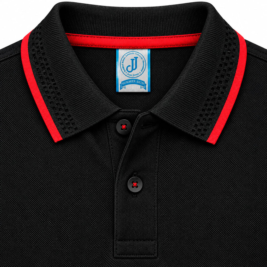 Polo Jacquard Negro