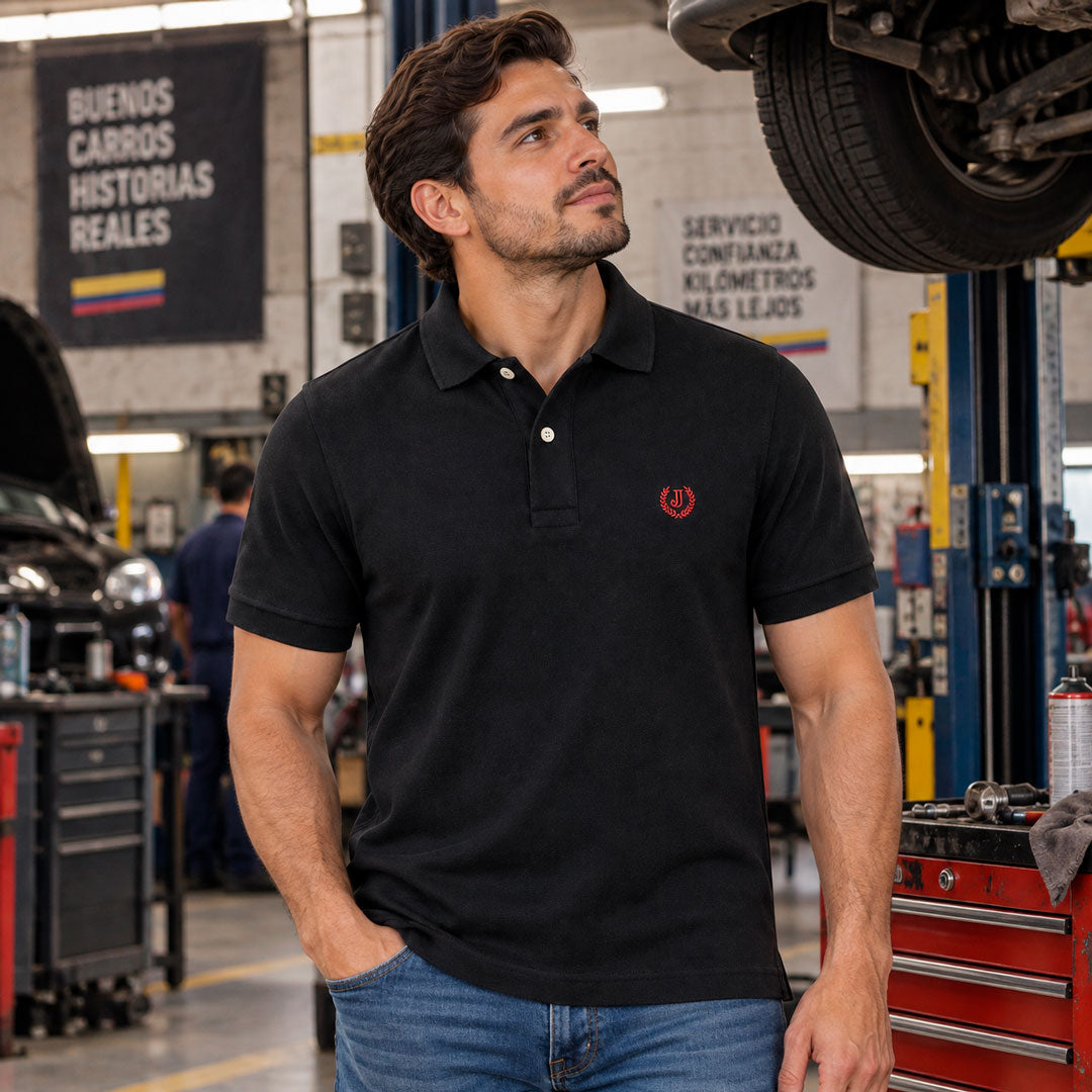 Polo Piqué Negro