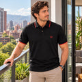 Polo Jacquard Negro
