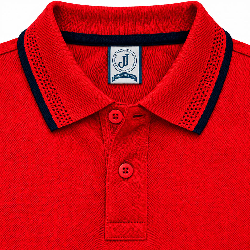 Polo Jacquard Rojo