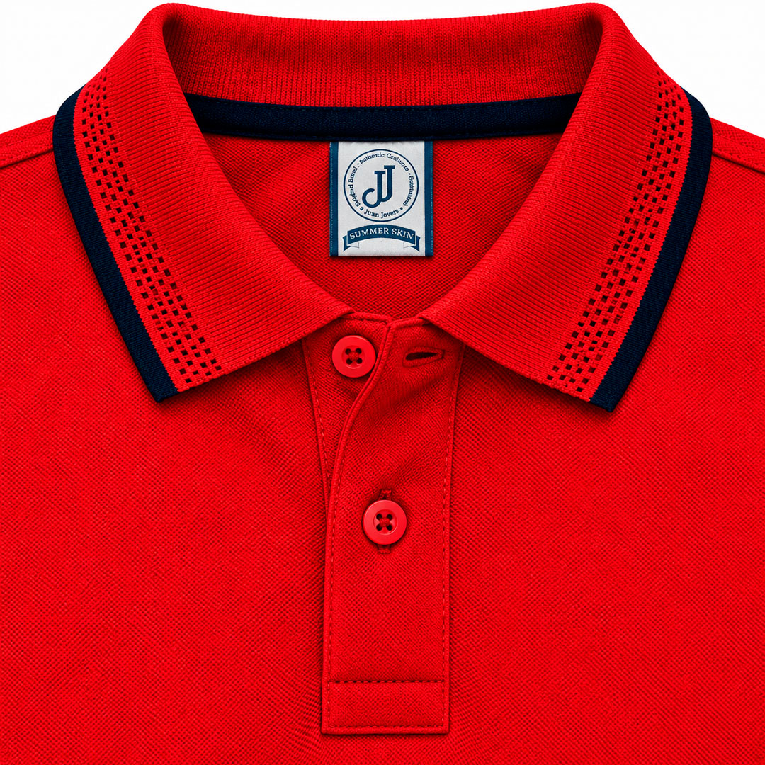 Polo Jacquard Rojo