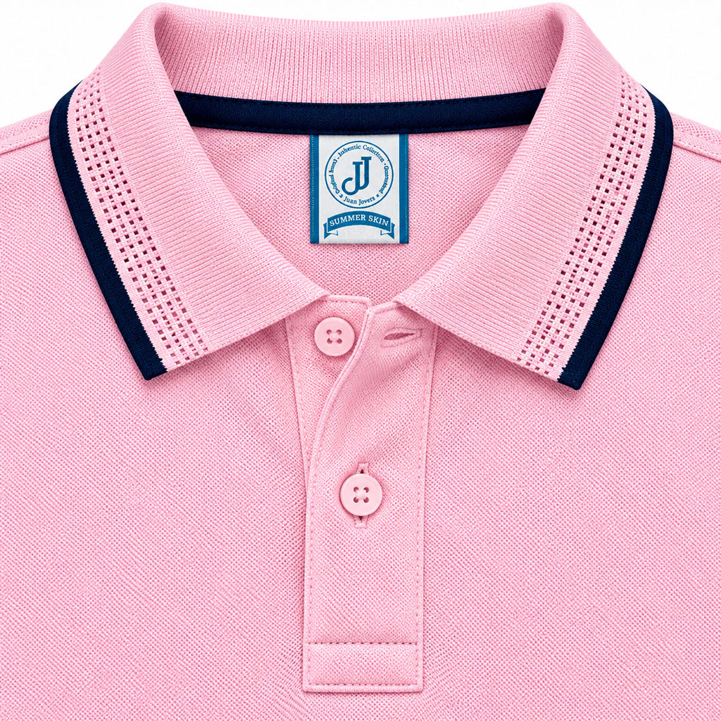 Polo Jacquard Rosado