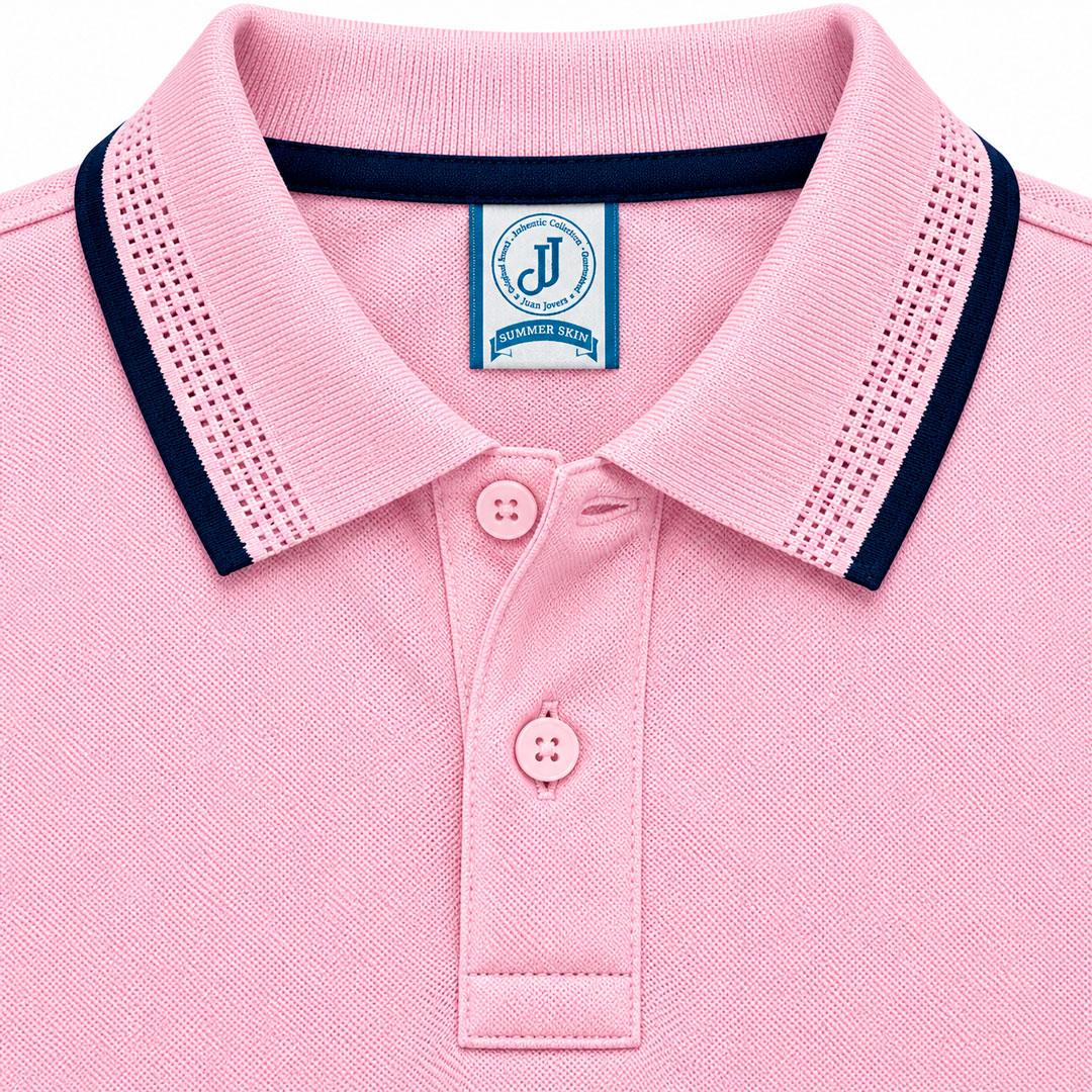 Polo Jacquard Rosado