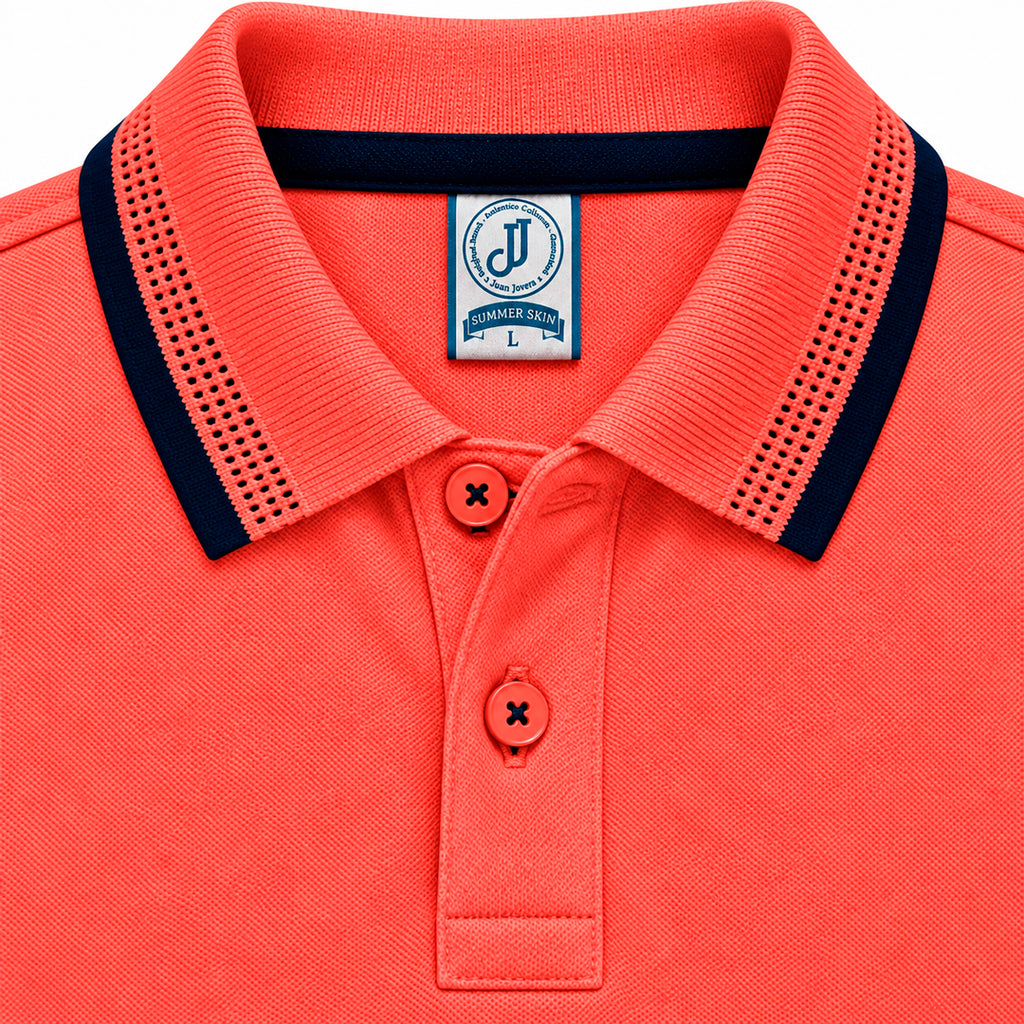 Polo Jacquard Salmón