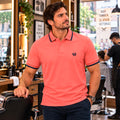 Polo Jacquard Salmón