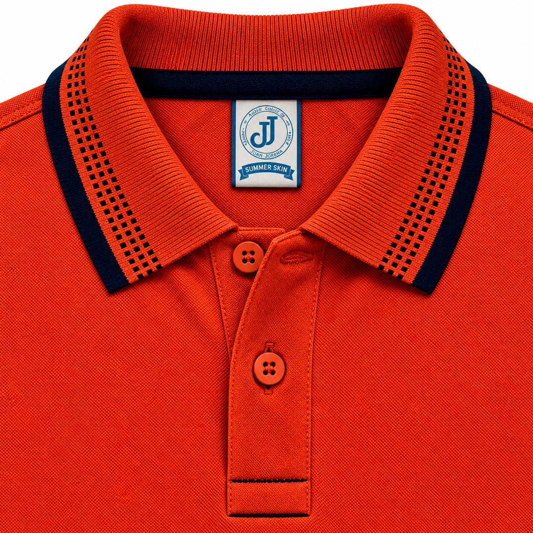 Polo Jacquard Terracota