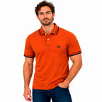 Polo Jacquard Terracota