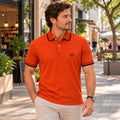 Polo Jacquard Terracota