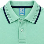 Polo Jacquard Verde Agua