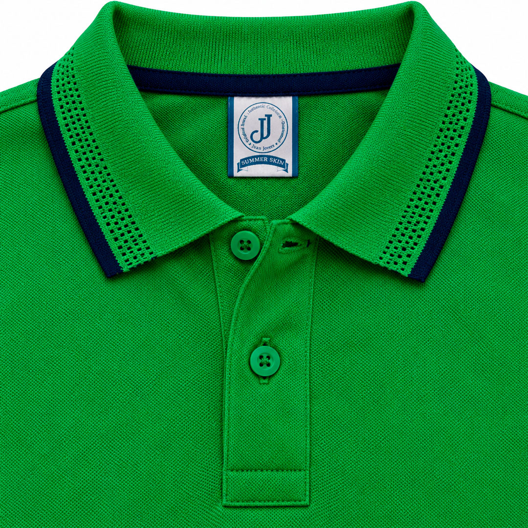 Polo Jacquard Verde Cali