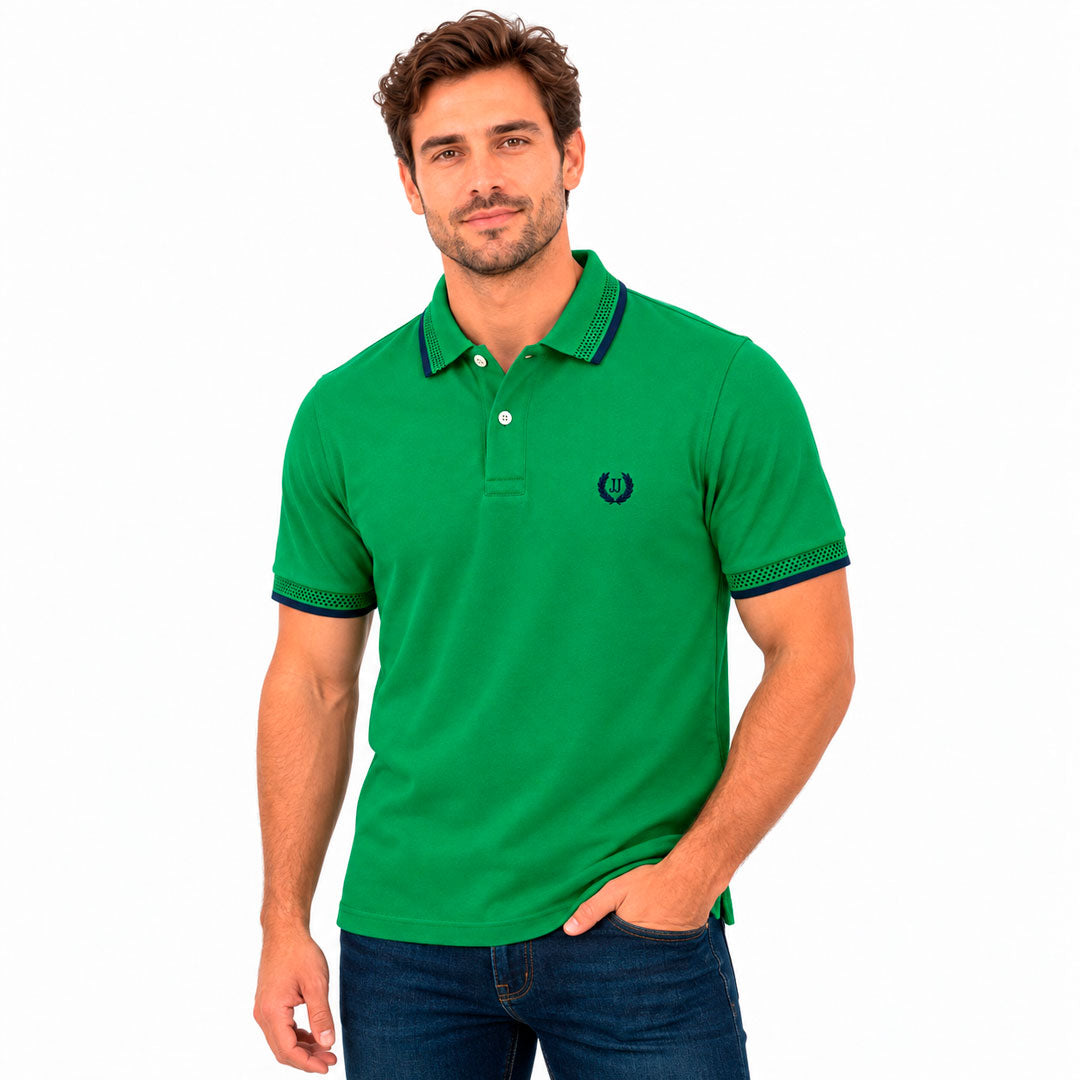 Polo Jacquard Verde Cali