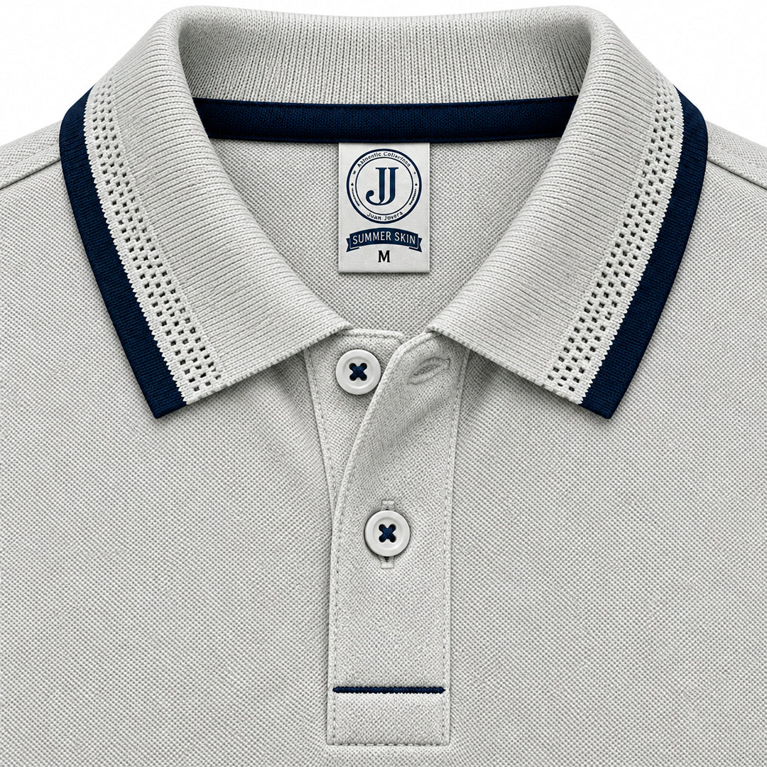 Polo Jacquard Verde Jaspe