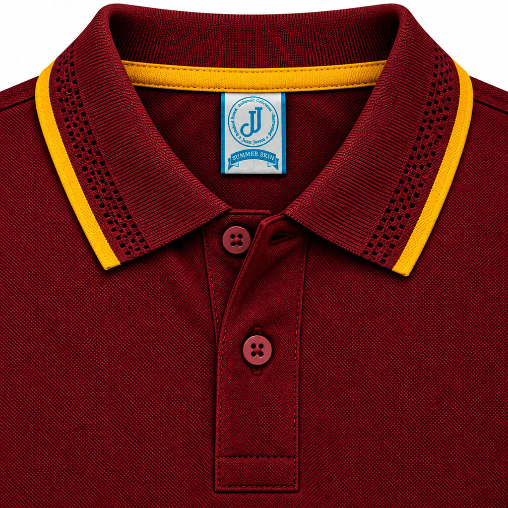 Polo Jacquard Vinotinto