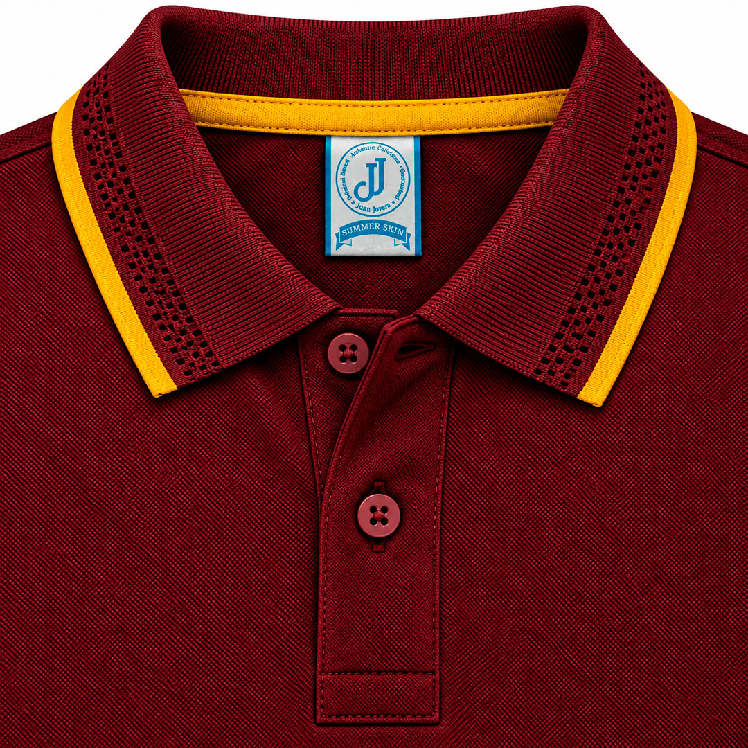 Polo Jacquard Vinotinto