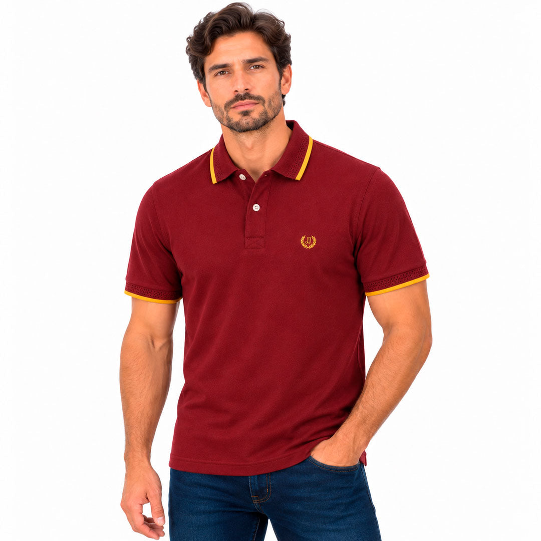 Polo Jacquard Vinotinto
